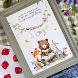 Woodland Whispers - A4 Framed Print - The light from one happy memory is enough to warm the whole day.