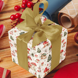 Three Sheets Of Printed Christmas Gift Wrap - Toadstool House