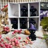 Cute Little Black Cat Decorations x 6