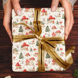 Three Sheets Of Printed Christmas Gift Wrap - Toadstool House