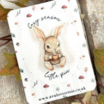 Adorable Little Cosy Season Pin / Brooch - Bunny