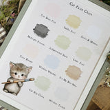 The Paint Chart - A4 Framed Print - Cat