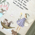 The Fairy And The Little Bunny - A4 Framed Print - Stronger Than You Know