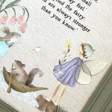 The Fairy And The Little Bunny - A4 Framed Print - Stronger Than You Know