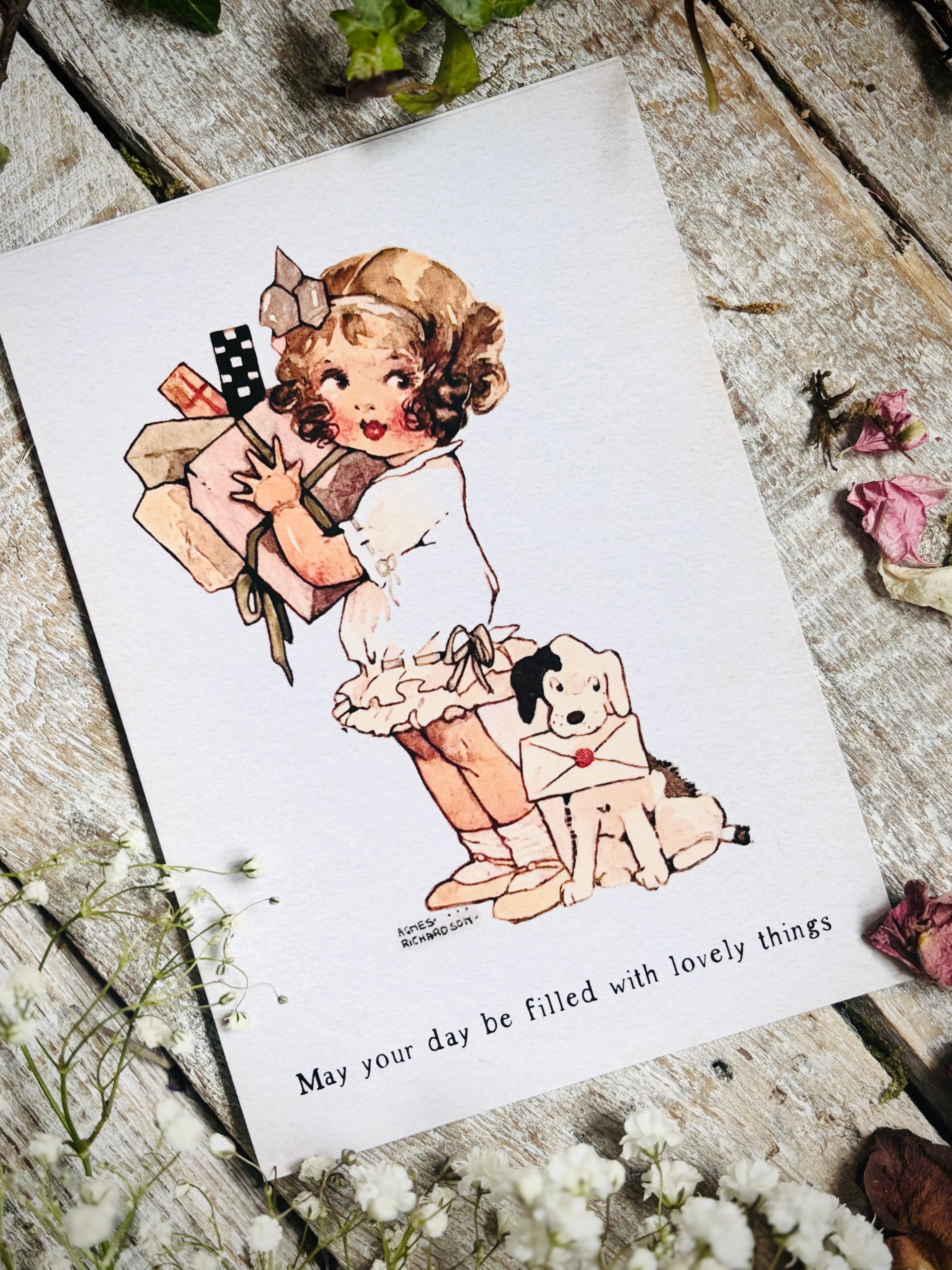 Agnes Richardson Postcard - May Your Day Be Filled With Lovely Things