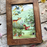 Fawn & Squirrel - Margaret Lynes - Framed Postcard