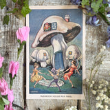 Rene Cloke Fairyland Postcard Series - Mushroom Houses For Pixies