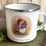 12oz Enamel Mug- It's The Little Things - Foxwood Tales