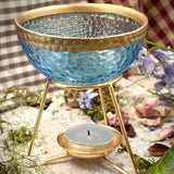 Sweet Little Glass Wax Warmer/Oil Burner (Blue)