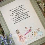 The Fairy And The Little Bunny - A4 Framed Print - Close By