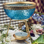 Sweet Little Glass Wax Warmer/Oil Burner (Blue)