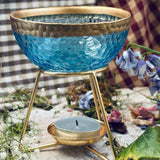 Sweet Little Glass Wax Warmer/Oil Burner (Blue)