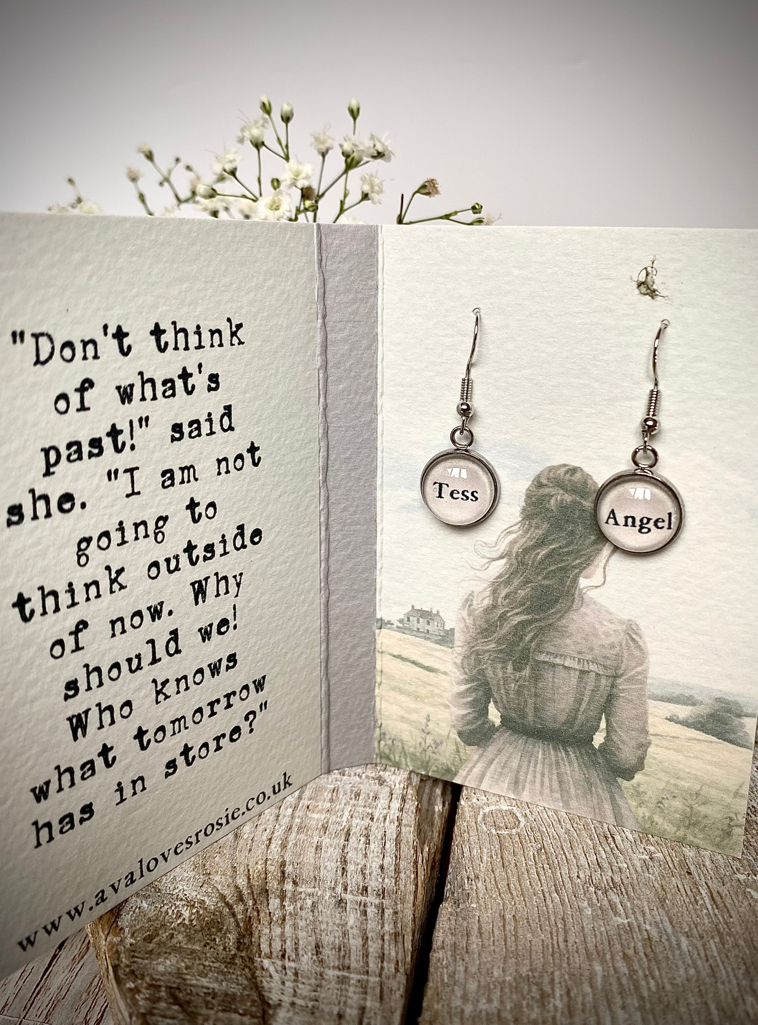 Literary Classic Earrings - Tess Of The D’Urbervilles, Thomas Hardy