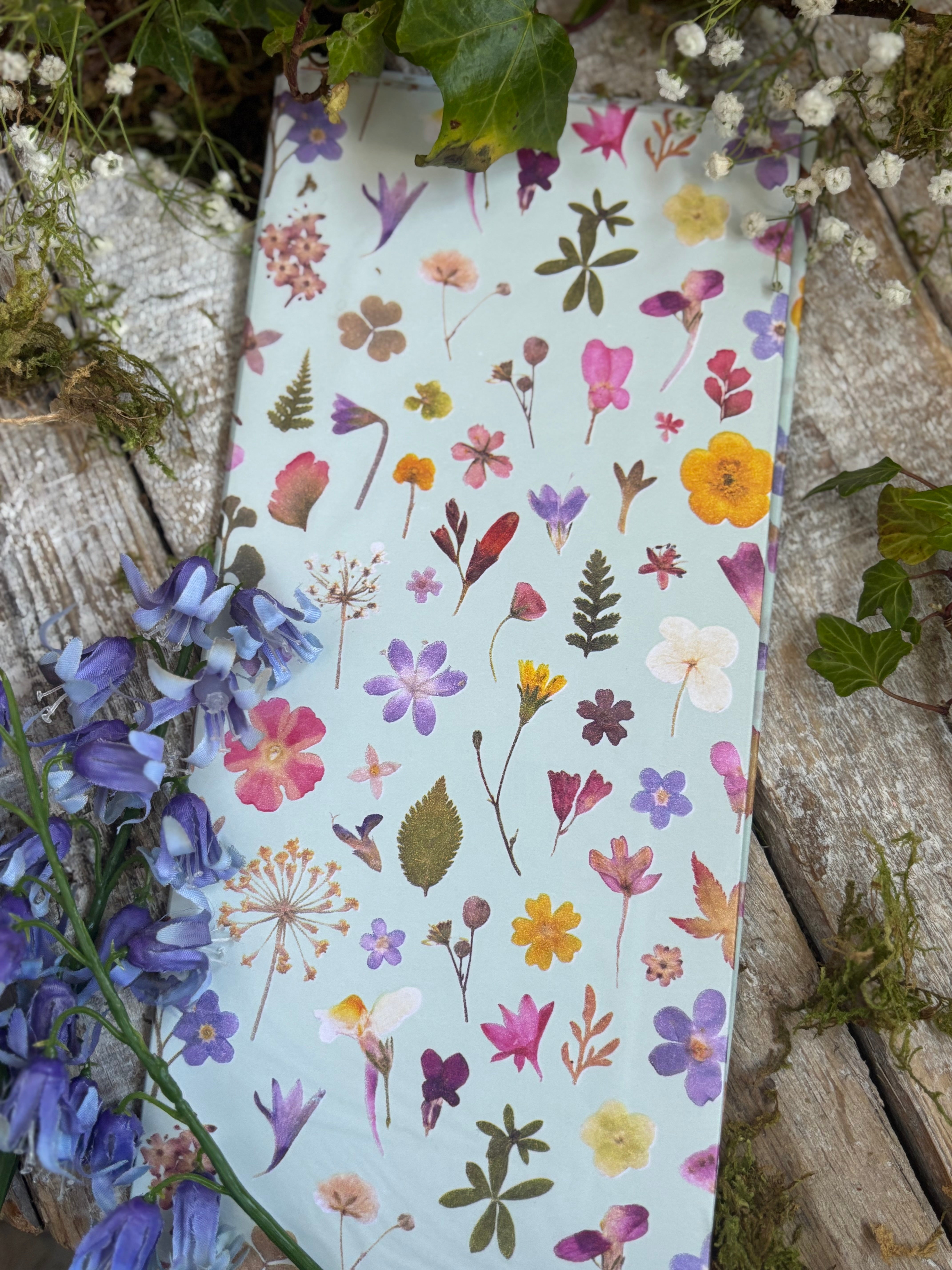 Meadow Flowers, Mint, Beautiful Spring Tissue Paper