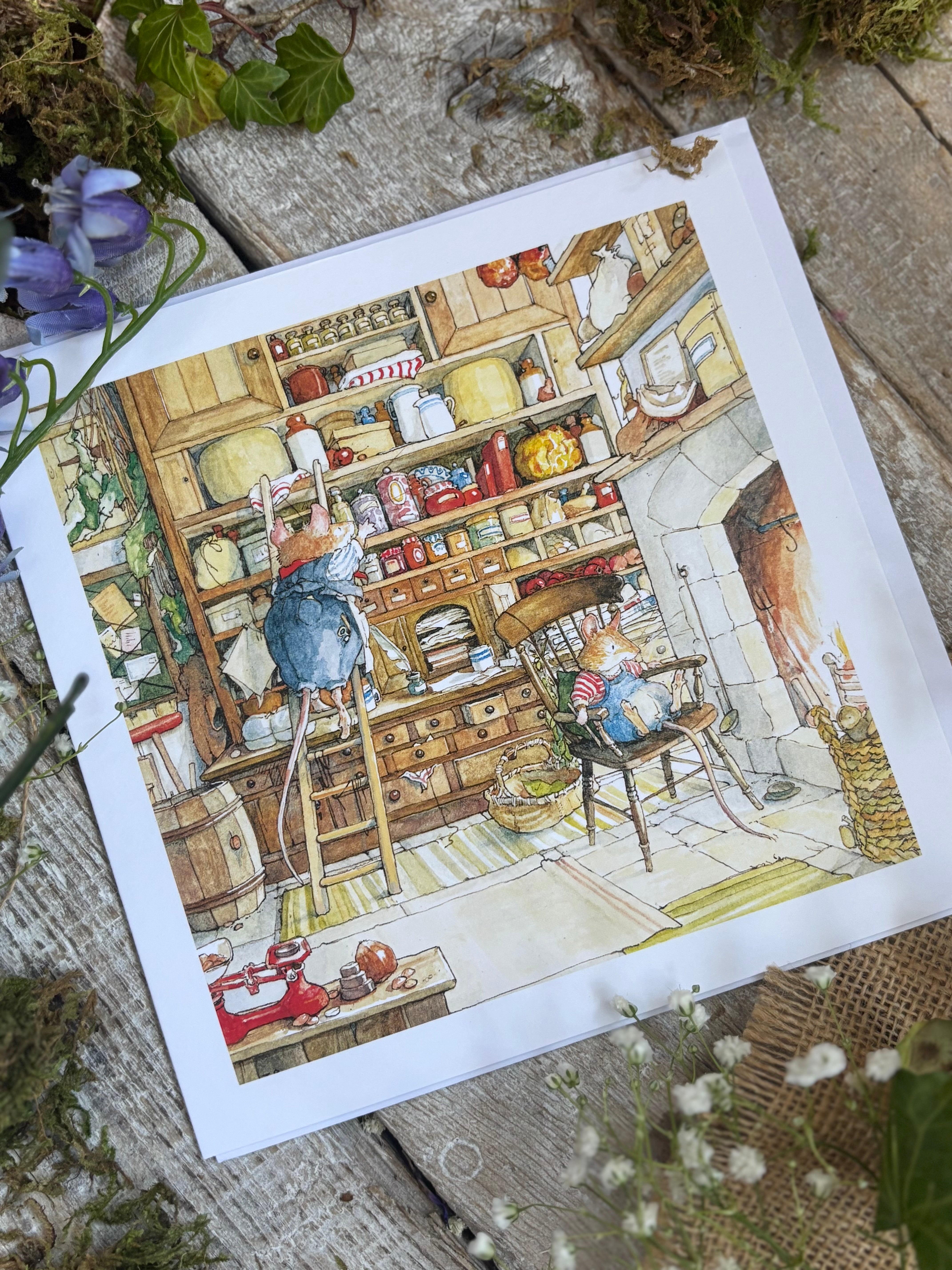 Brambly Hedge 'Inside The Store Stump' Greeting Card