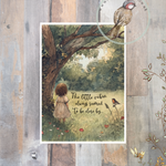 Little Print - A6 Size - The Little Robin Always Seemed To Be Close By