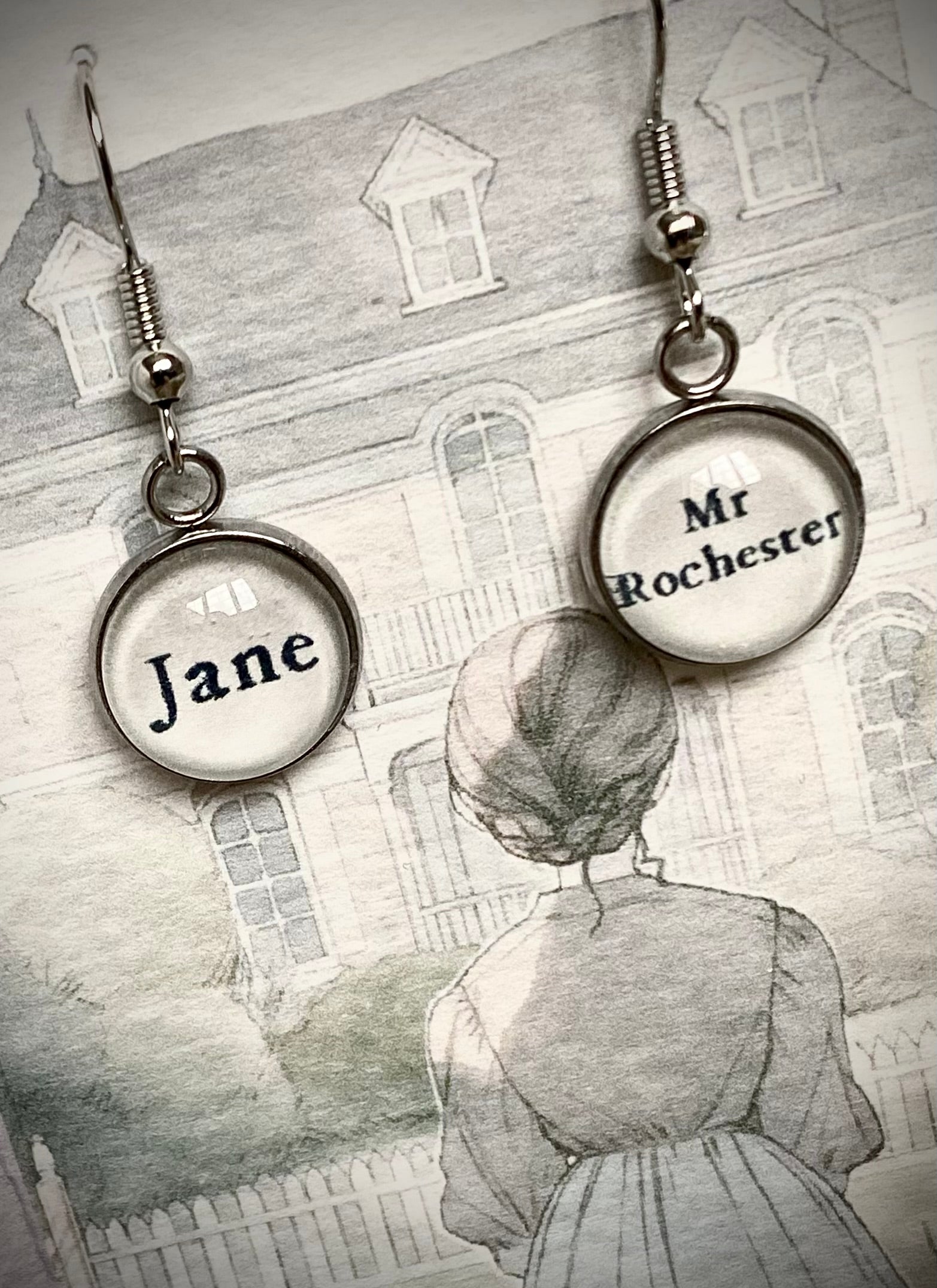 Literary Classic Earrings - Jane Eyre, Charlotte Bronte