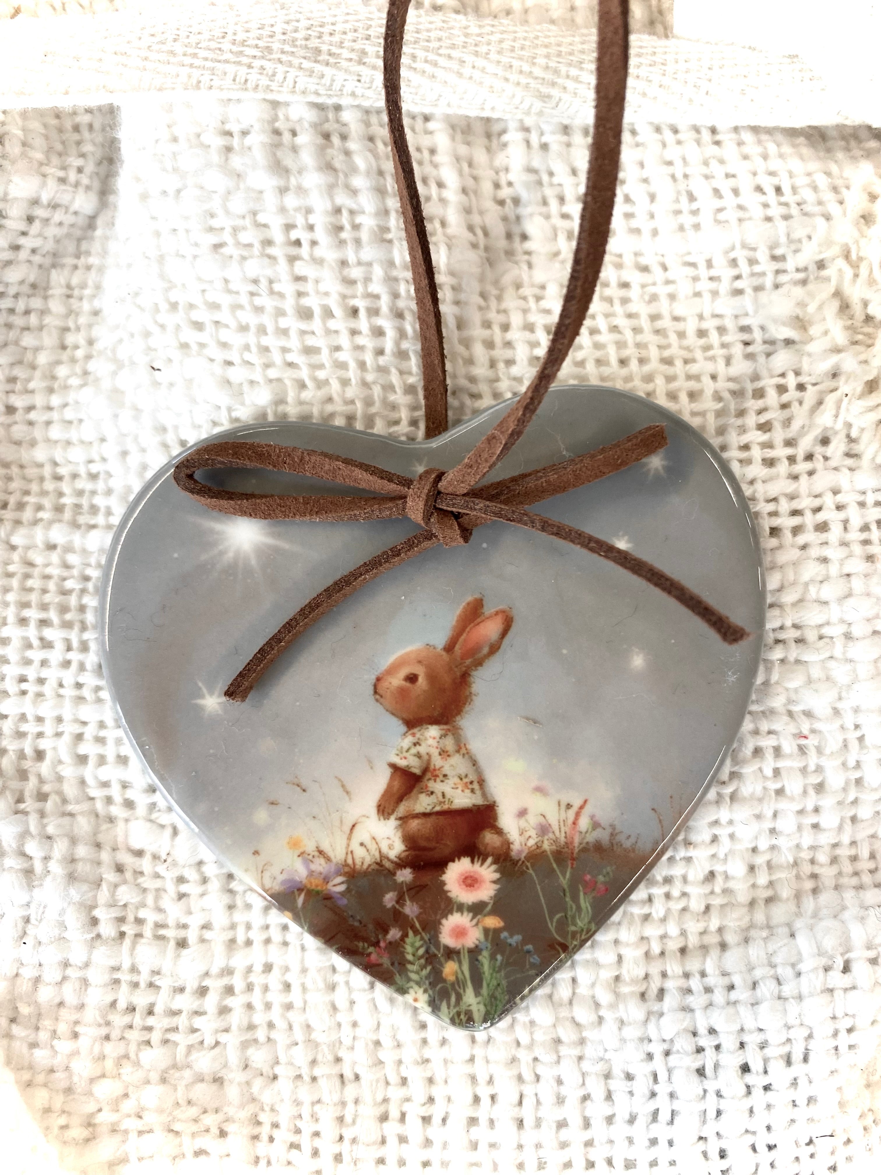 Sweet Little Ceramic Heart - There Is A Star Shining Brightly