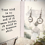 Literary Classic Earrings - Jane Eyre, Charlotte Bronte