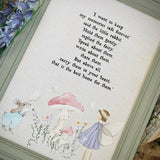 The Fairy And The Little Bunny - A4 Framed Print - Carry Memories