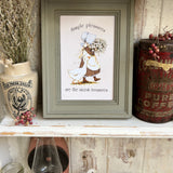 Framed Holly Hobbie Postcard - Simple Pleasures