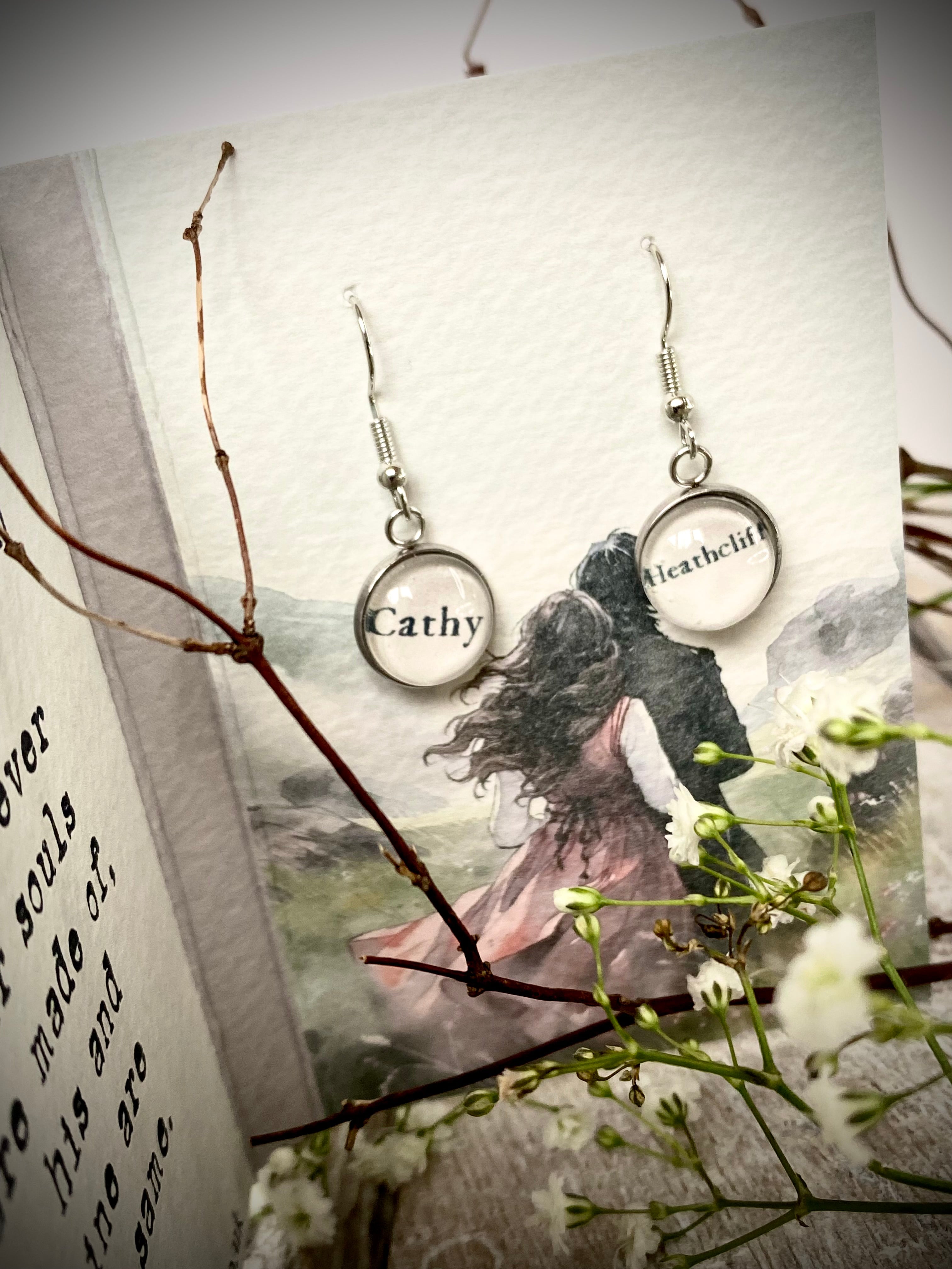 Literary Classic Earrings - Wuthering Heights, Emily Bronte