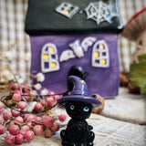 Cute Little Black Cat Decorations x 6