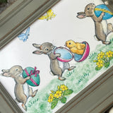 Rabbits With Easter Eggs - Molly Brett - Framed Postcard