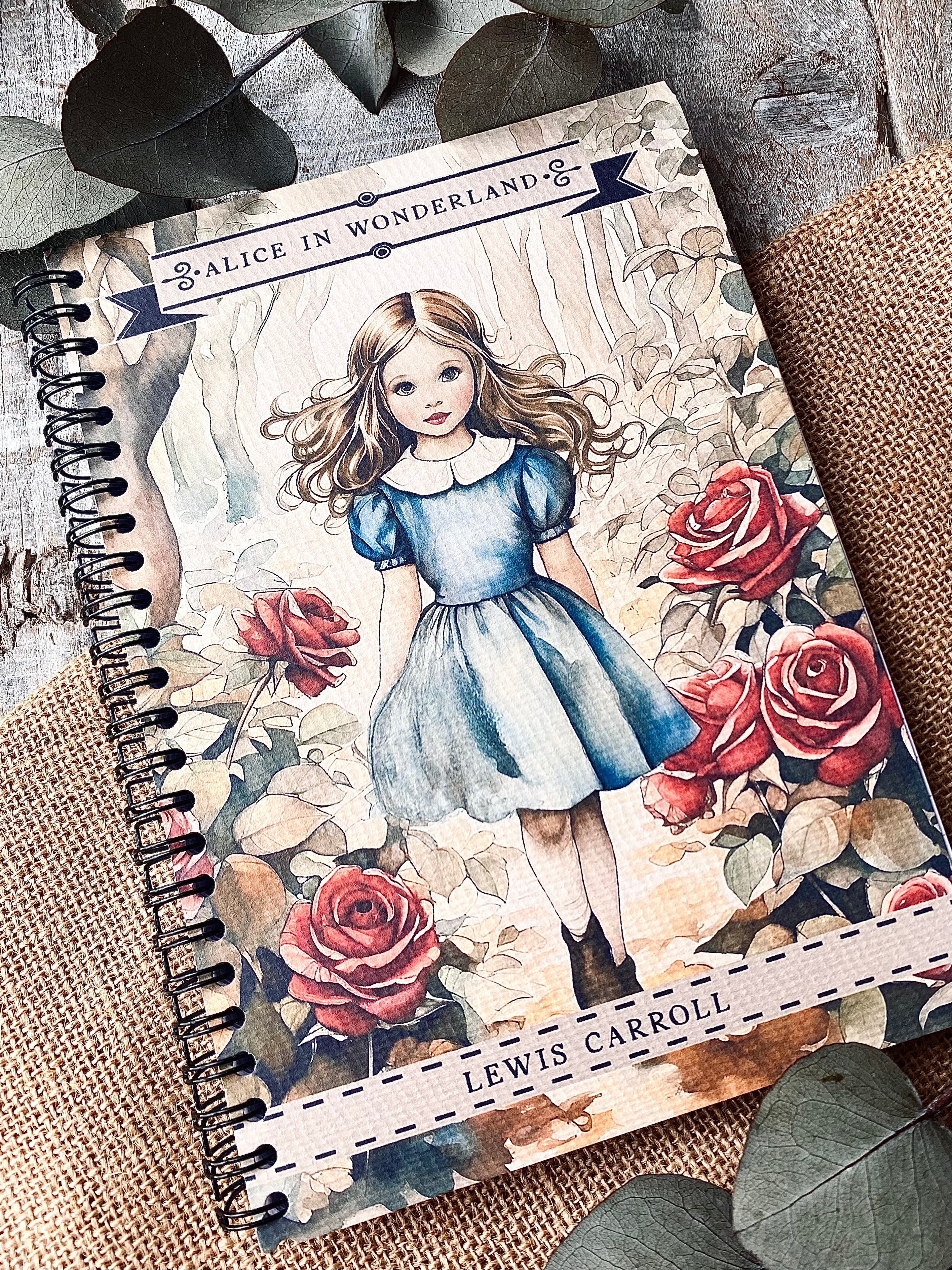A5 Spiral Bound Notebook - Literary Classics - Alice In Wonderland