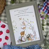 Woodland Whispers - A4 Framed Print - ‘For being the kind you wish could last forever' replied the owl