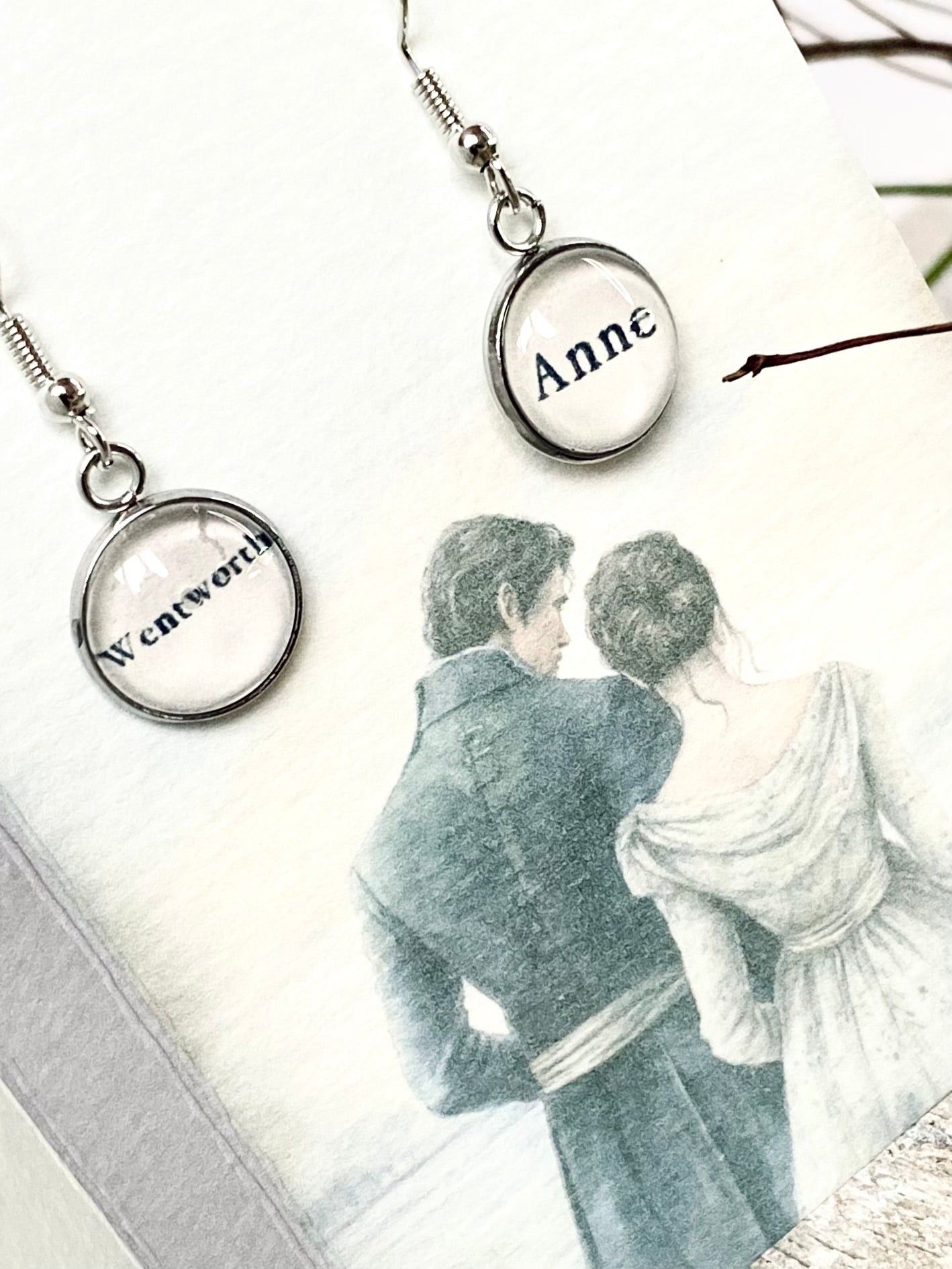 Literary Classic Earrings - Persuasion, Jane Austen