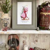 Framed Holly Hobbie Postcard - Christmas Memories Last Forever