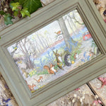 Catching The Bus by Molly Brett, 6x4" Framed Postcard