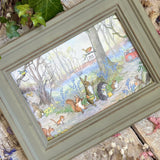 Catching The Bus by Molly Brett, 6x4" Framed Postcard