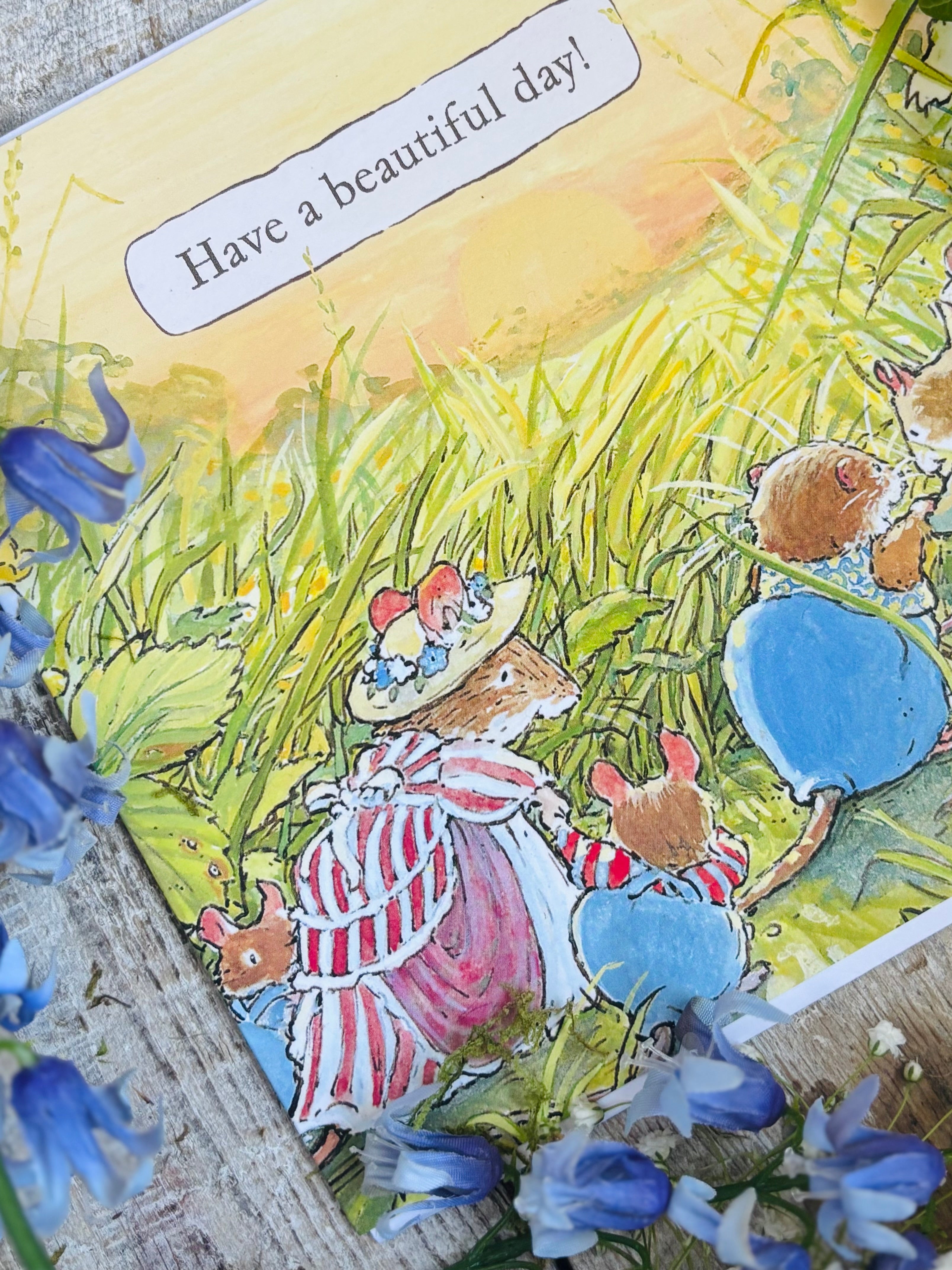 Brambly Hedge Sunset In The Meadow 'Have A Beautiful Day' Greeting Card