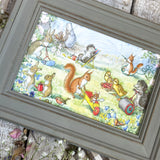 Here We Go Gardening  by Molly Brett, 6x4" Framed Postcard