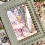 Looking Glass by Margaret Tarrant, 6x4" Framed Postcard