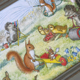 Here We Go Gardening  by Molly Brett, 6x4" Framed Postcard