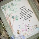 The Fairy And The Little Bunny - A4 Framed Print - Sit A While