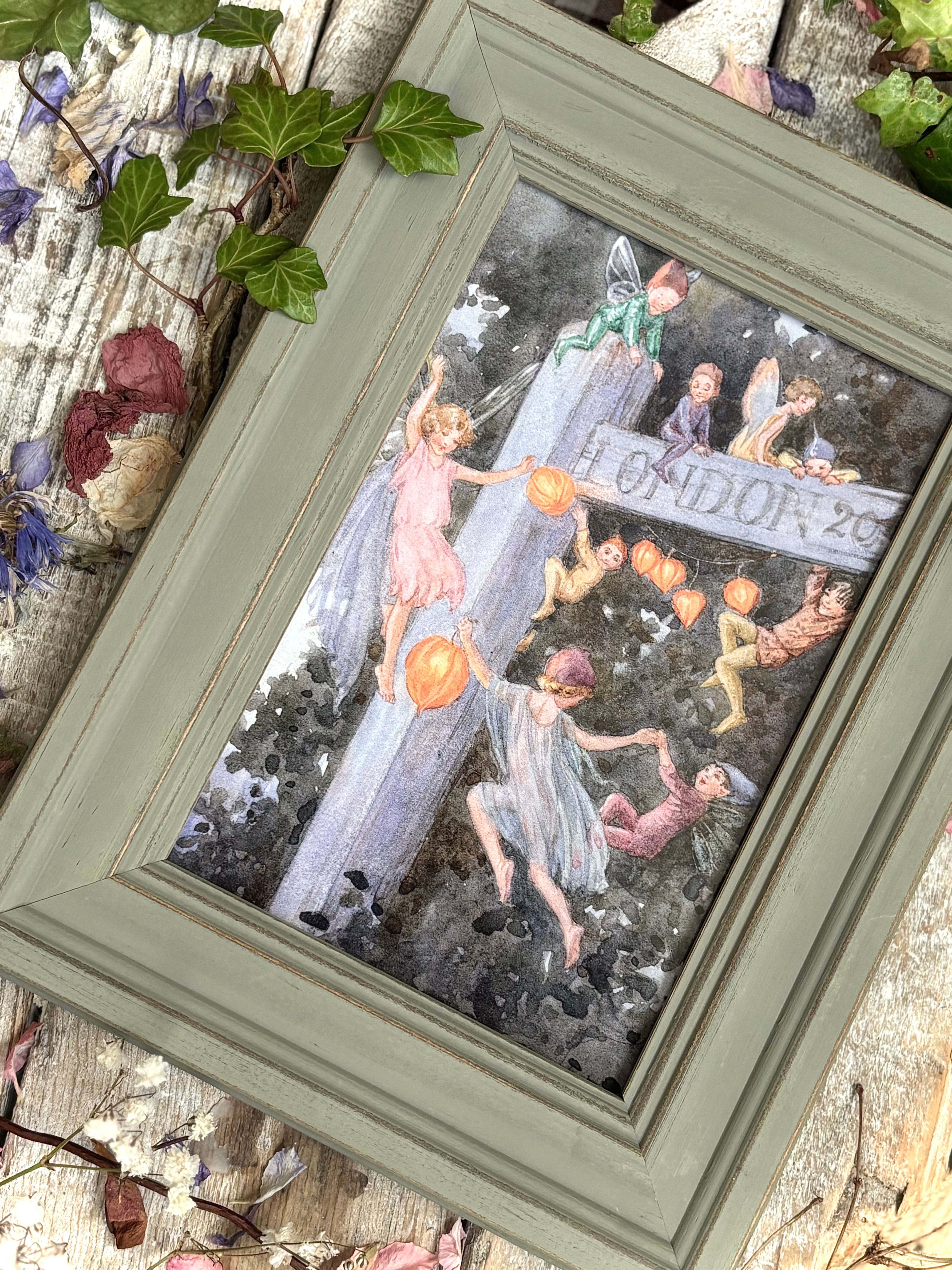 The Signpost by Margaret Tarrant, 6x4" Framed Postcard