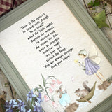 The Fairy And The Little Bunny - A4 Framed Print - Stronger Than You Know