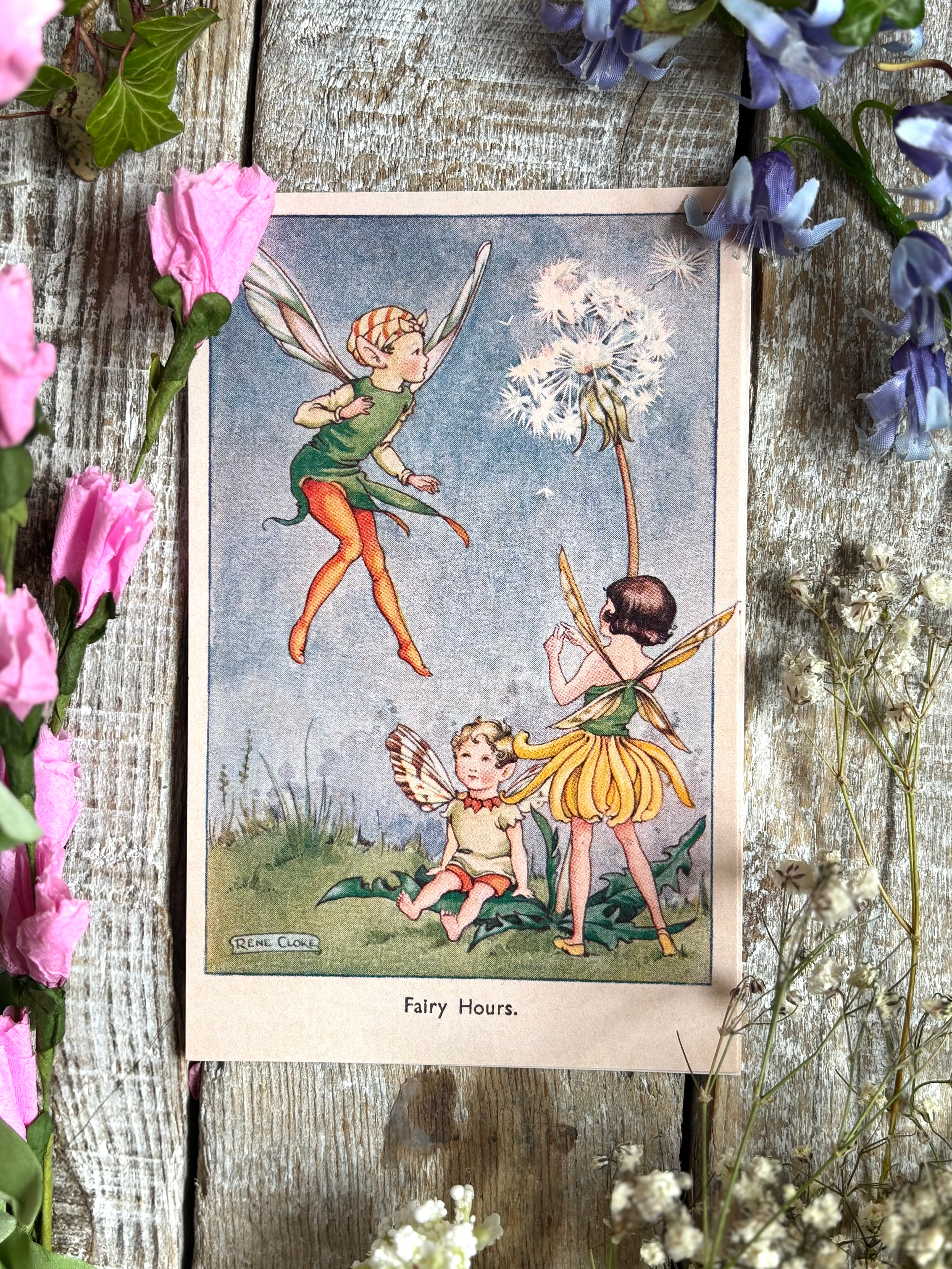 Rene Cloke Fairyland Postcard Series - Fairy Hours