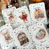 Adorable Little Cosy Season Pin / Brooch - Bunny