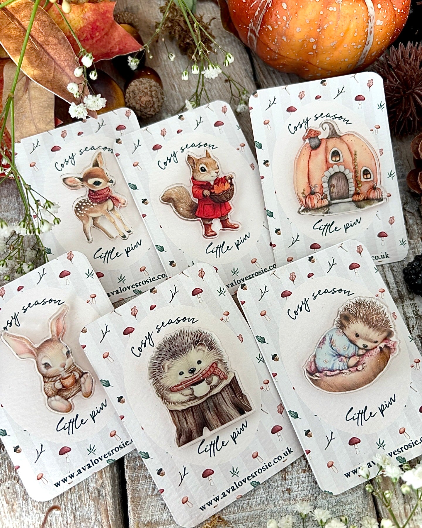 Adorable Little Cosy Season Pin / Brooch - Bunny
