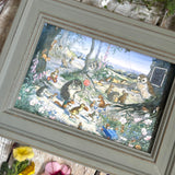 Going to School 6x4" Framed Postcard