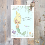 Little Print A6 Size - Mermaid Hair, Don’t Care