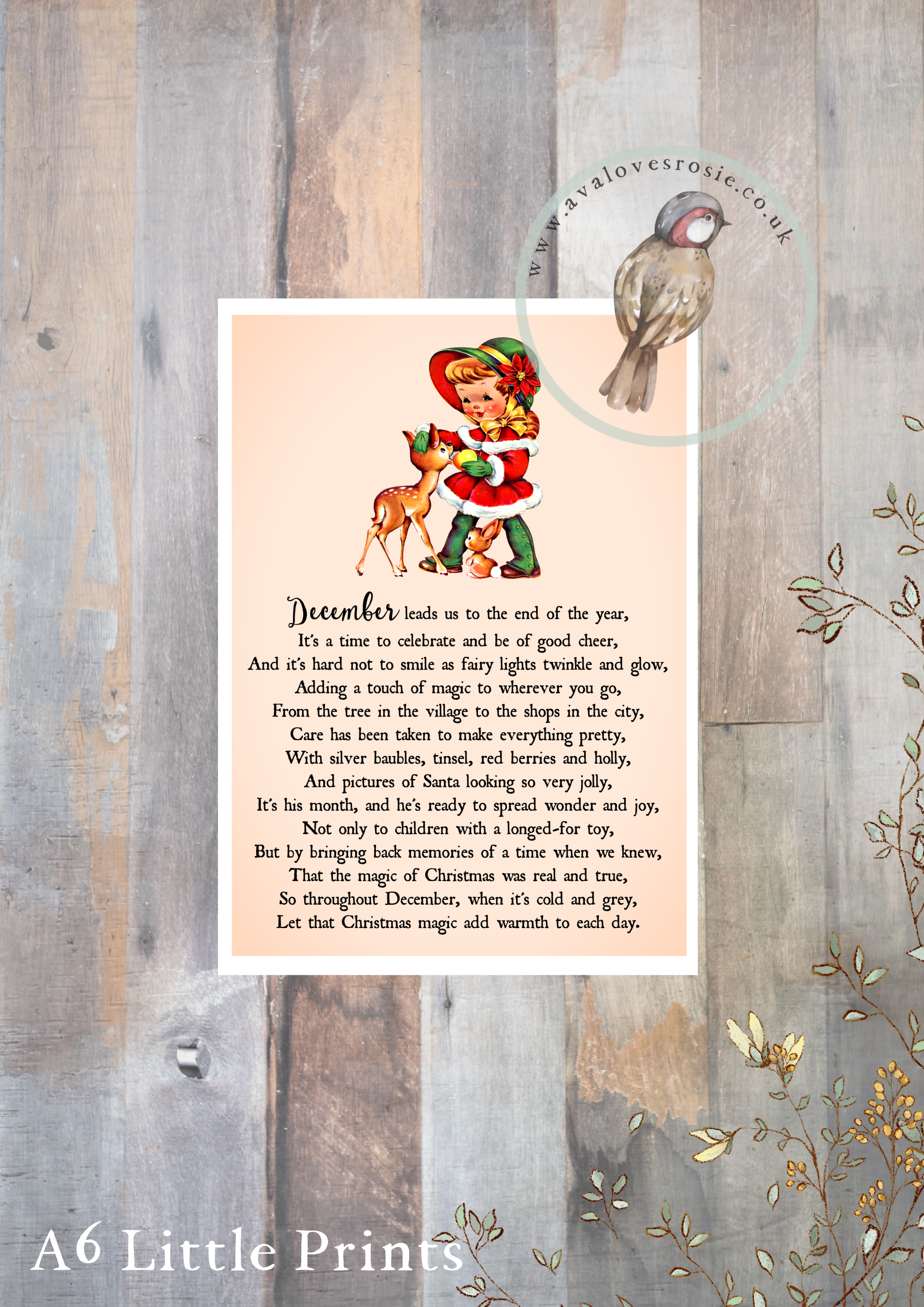 Little Print - A6 Size - December Days