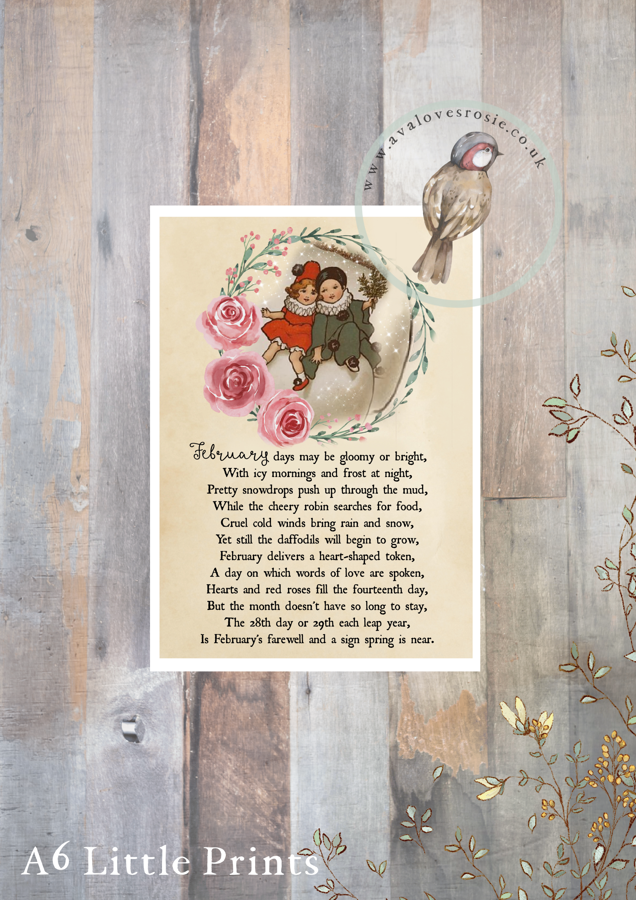 Little Print - A6 Size - February Days