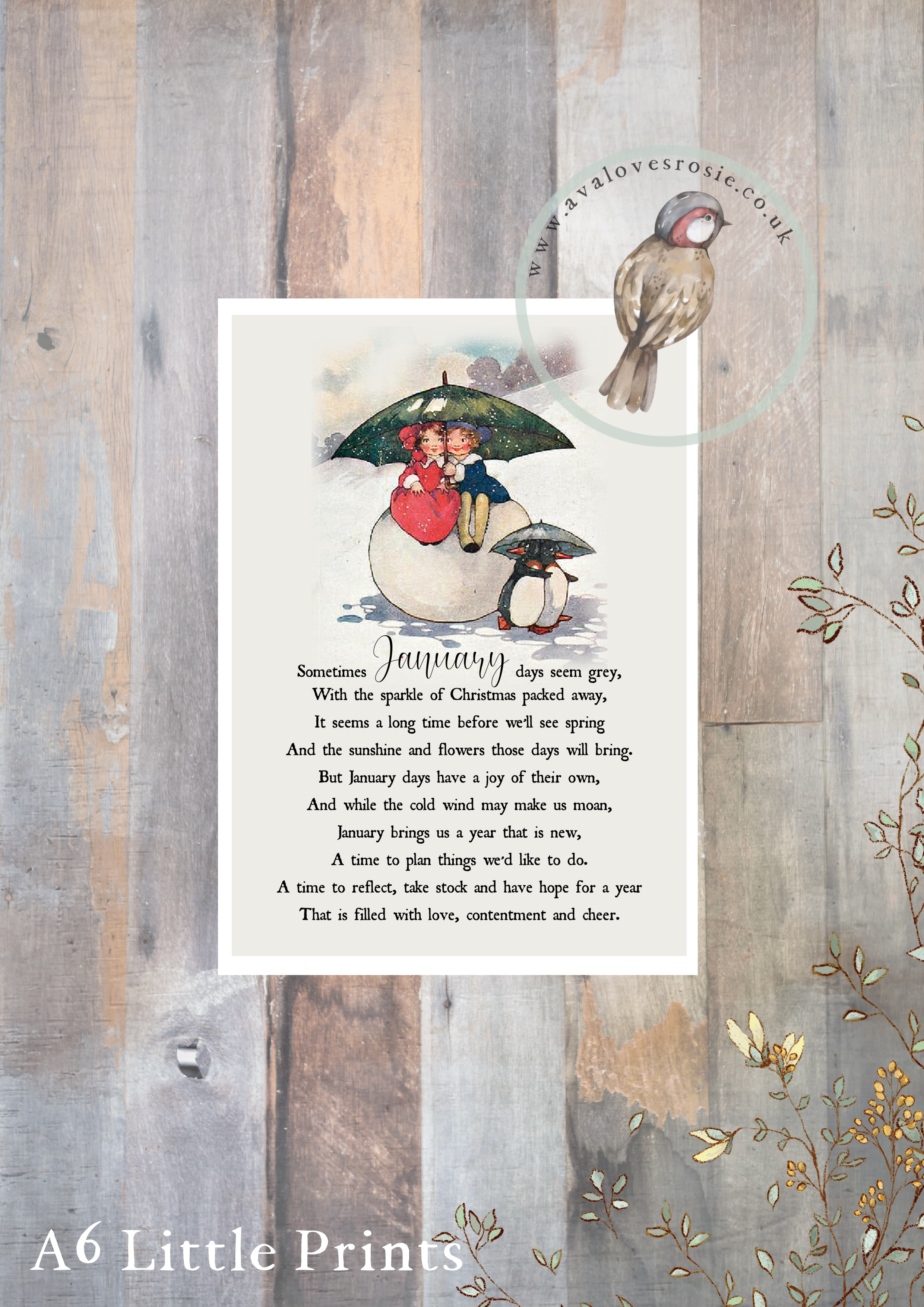 Little Print - A6 Size - January Days