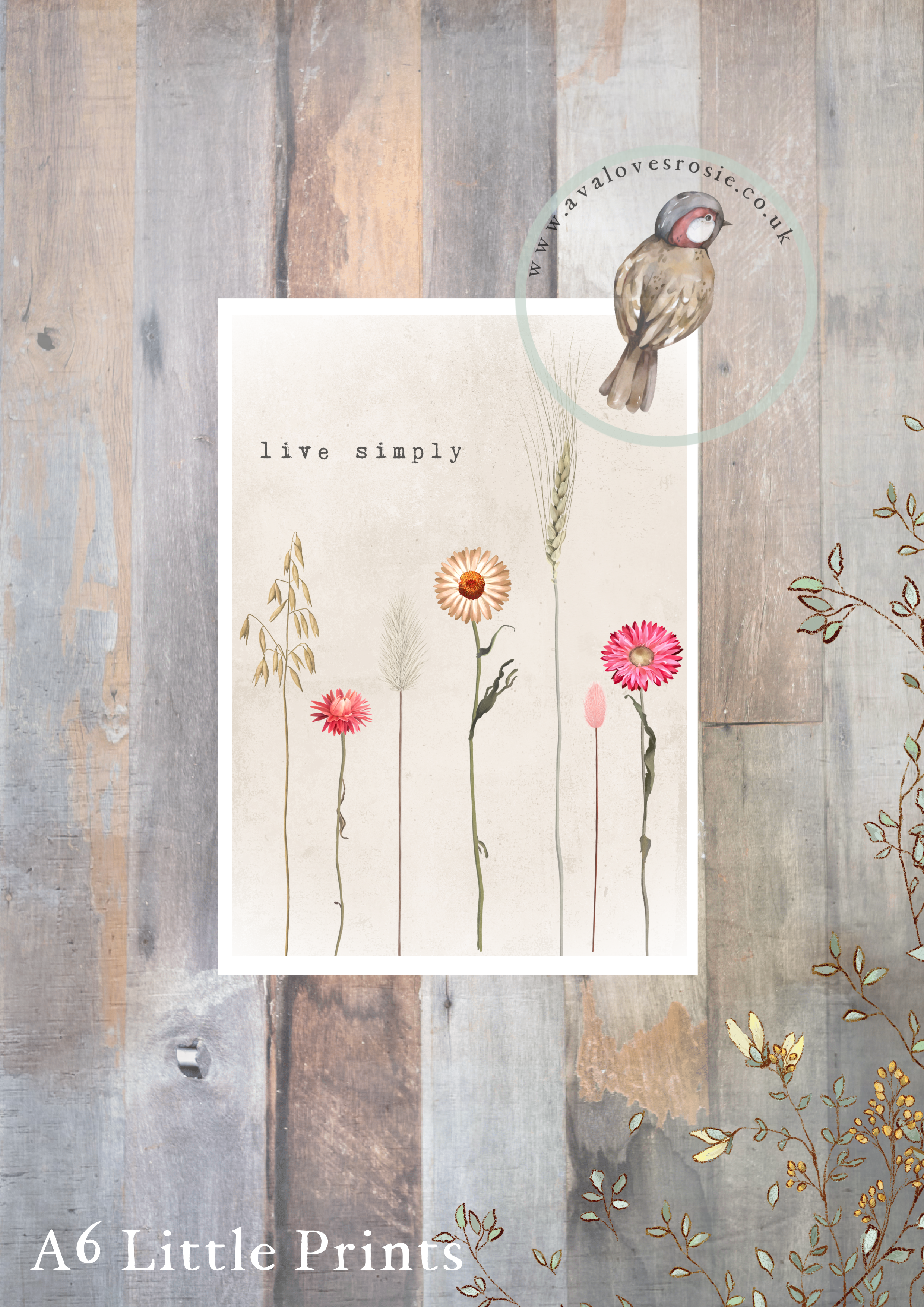 Little Print - A6 Size - Live Simply